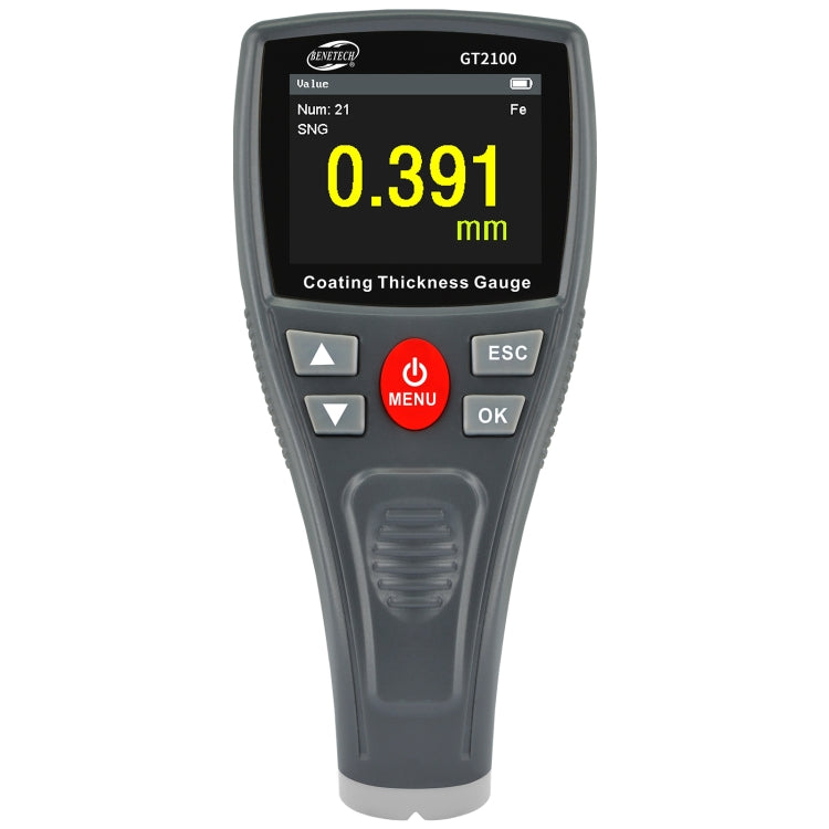 BENETECH GT2100 Anemometro digitale Calibro di spessore del rivestimento Schermo a colori Misuratore di spessore della vernice per auto, GT2100 BENETECH GT2100 Anemometro digitale Calibro di spessore del rivestimento Schermo a colori Misuratore di spessore della vernice per auto, GT2100